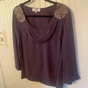 Tibi silk cowl neck blouse